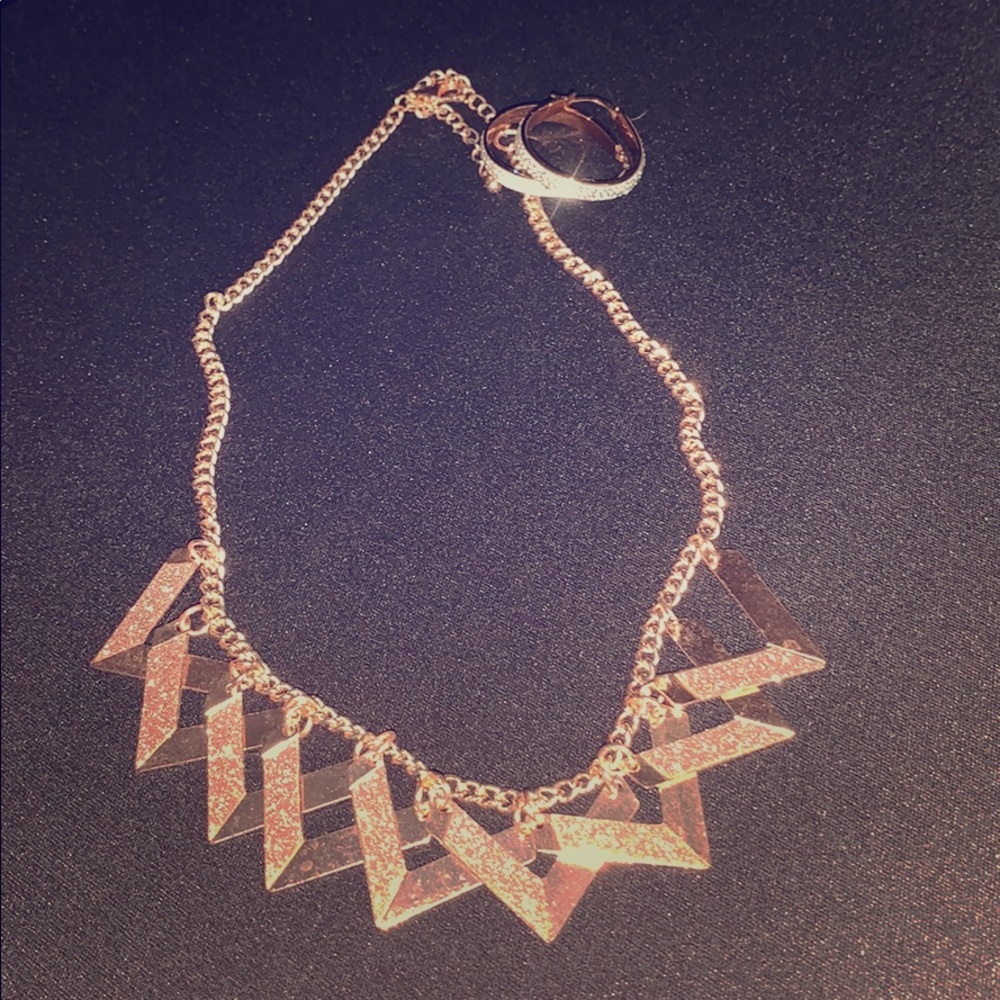 🌻Rose gold fashion necklace and earrings🌻